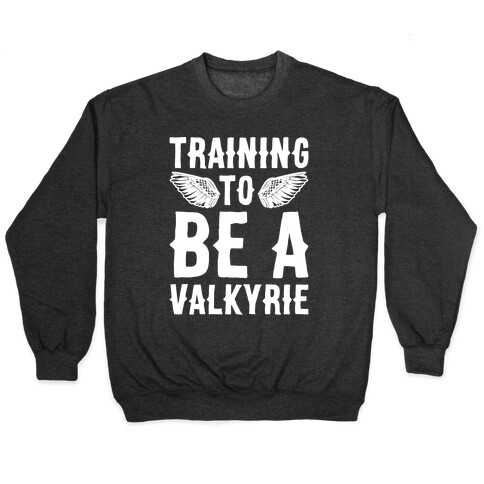 Training To Be A Valkyrie Parody White Print Pullover
