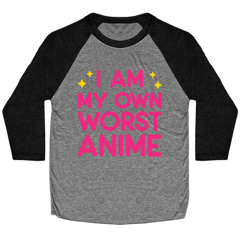 I Am My Own Worst Anime Baseball Tee