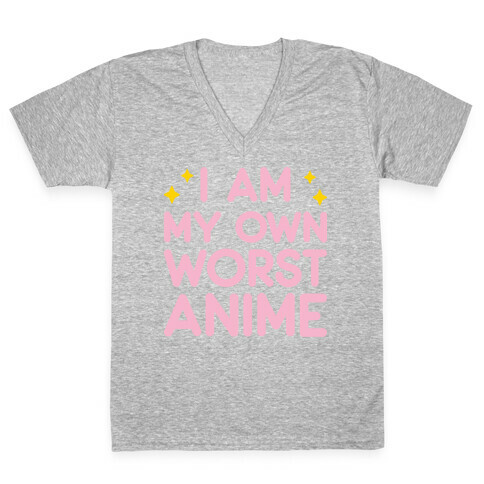 I Am My Own Worst Anime V-Neck Tee Shirt
