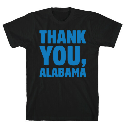 Thank You Alabama White Print T-Shirt