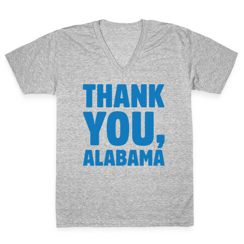 Thank You Alabama  V-Neck Tee Shirt