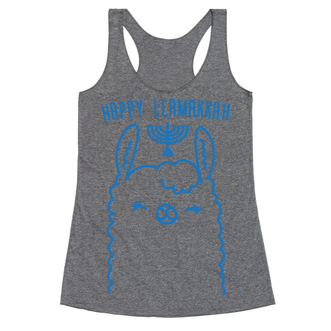 Happy Llamakkah Racerback Tank Top