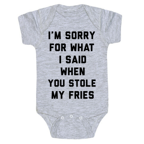 You Stole My Fries Baby One-Piece