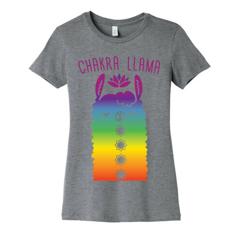 Chakra Llama Womens T-Shirt