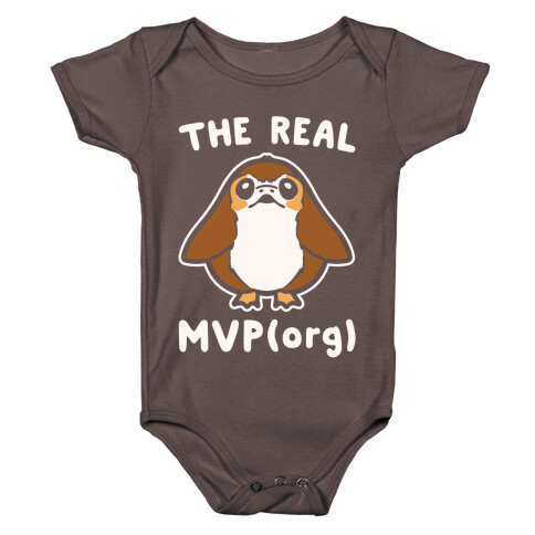 The Real MVP Porg Parody White Print Baby One-Piece