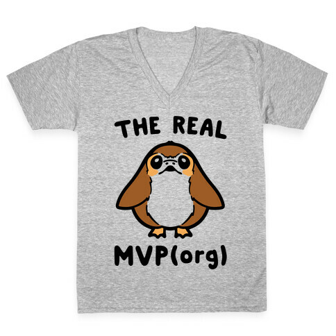 The Real MVP Porg Parody V-Neck Tee Shirt