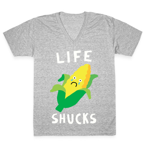Life Shucks V-Neck Tee Shirt