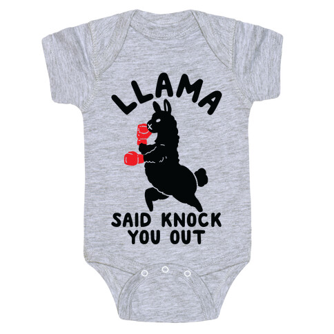 Llama Said Knock You Out Baby One-Piece