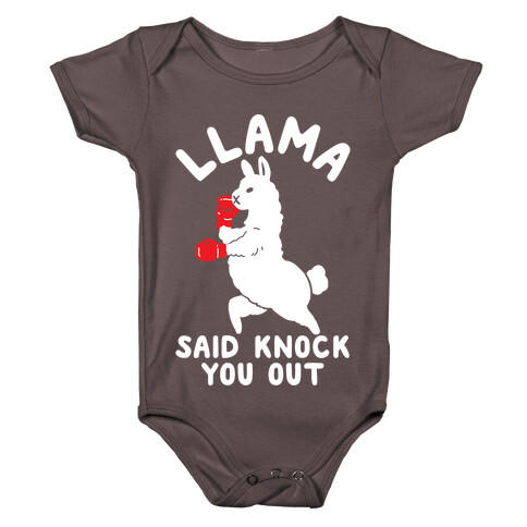 Llama Said Knock You Out Baby One-Piece