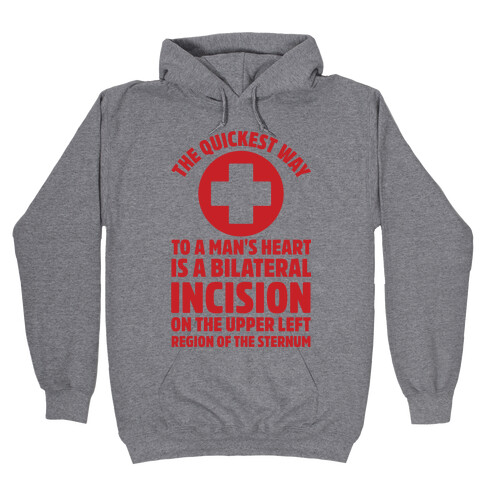 The Quickest Way To a Mans Heart Hooded Sweatshirt