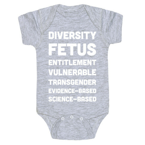 CDC Banned Words Baby One-Piece