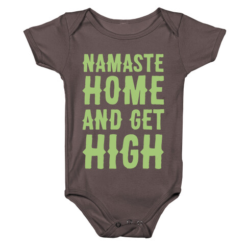 Namaste Home and Get High White Print Baby One-Piece