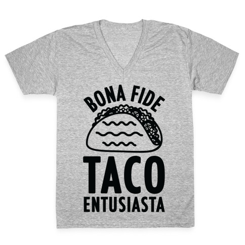 Bona Fide Taco Enthusiasta V-Neck Tee Shirt