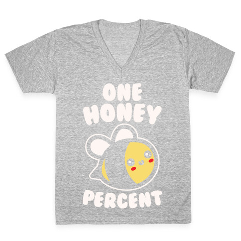 One Honey Percent Parody V-Neck Tee Shirt