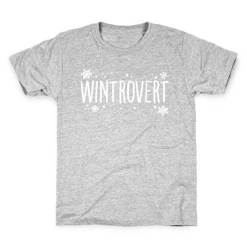 Wintrovert White Print Kids T-Shirt