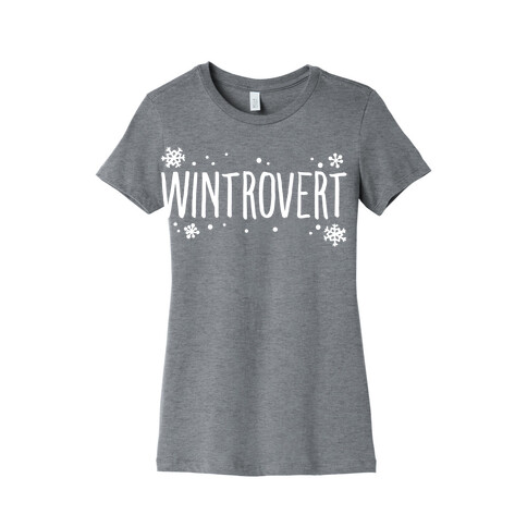 Wintrovert White Print Womens T-Shirt