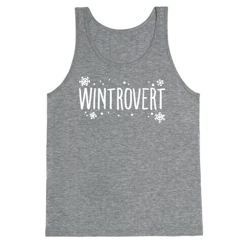 Wintrovert White Print Tank Top