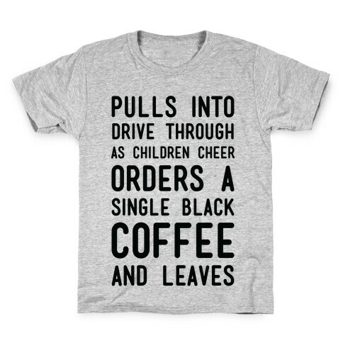 Single Black Coffee Kids T-Shirt