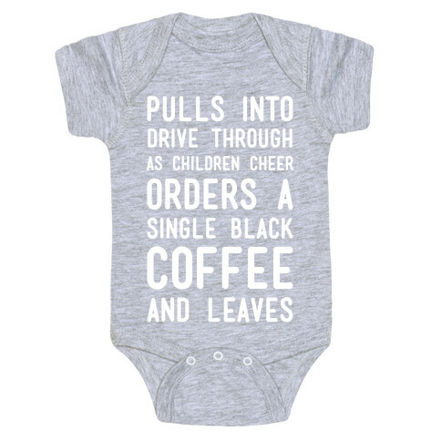 Single Black Coffee Baby One-Piece