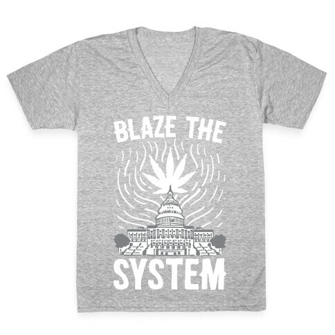 Blaze The System V-Neck Tee Shirt