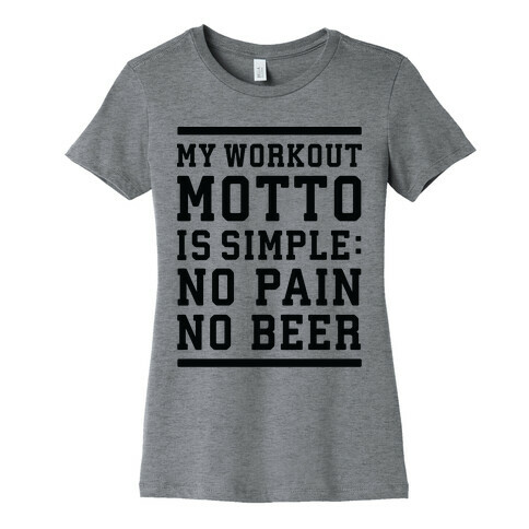 No Pain No Beer Womens T-Shirt