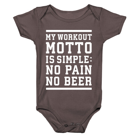 No Pain No Beer Baby One-Piece