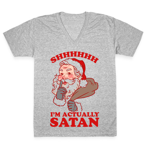 Shh I'm Satan V-Neck Tee Shirt