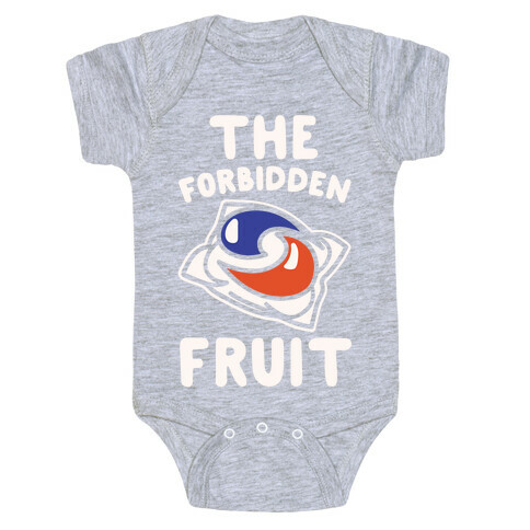 The Forbidden Fruit White Print Baby One-Piece