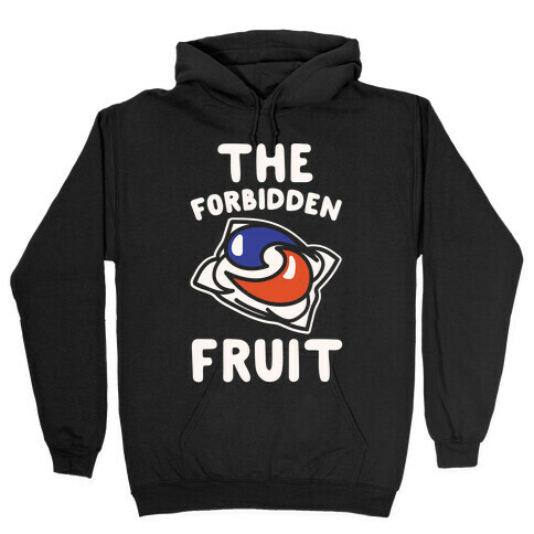 The Forbidden Fruit White Print Hooded Sweatshirt