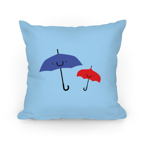 Cute Umbrella Couple Pillow