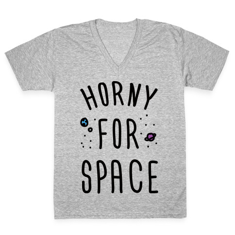 Horny For Space V-Neck Tee Shirt