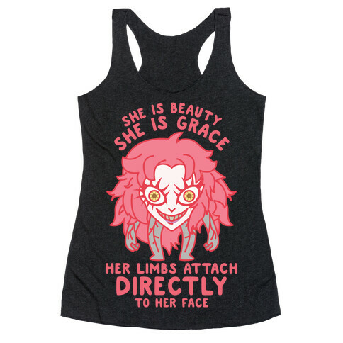 She Is Beauty She Is Grace Psycho Jenny Racerback Tank Top