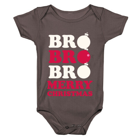 Bro Bro Bro, Merry Christmas! (White Ink) Baby One-Piece