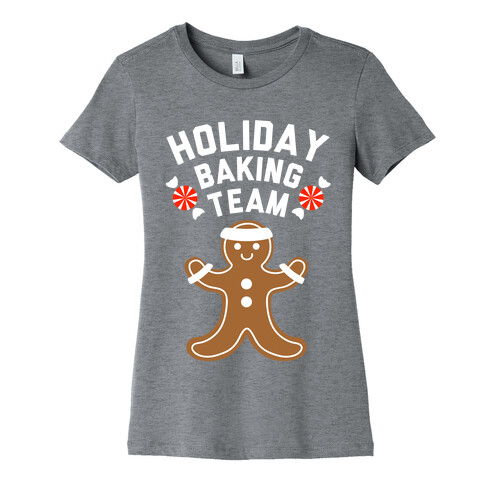 Holiday Baking Team (White Ink) Womens T-Shirt