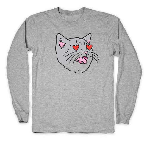 Cat With Heart Eyes Long Sleeve T-Shirt