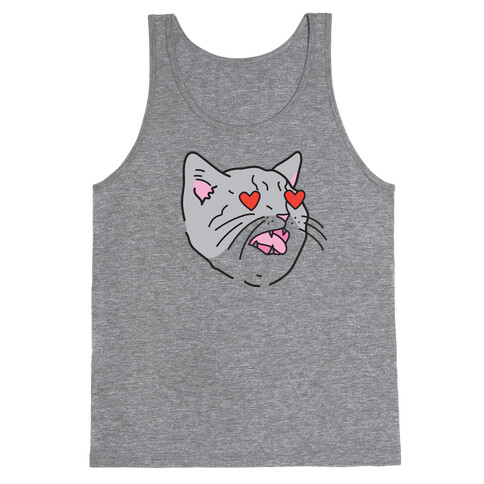 Cat With Heart Eyes Tank Top