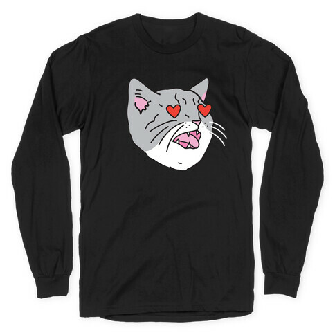Cat With Heart Eyes Long Sleeve T-Shirt
