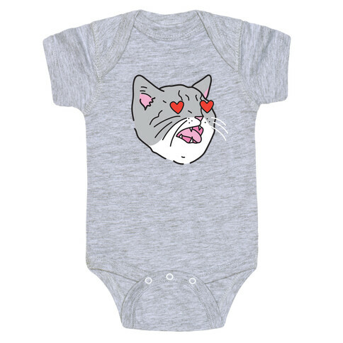 Cat With Heart Eyes Baby One-Piece