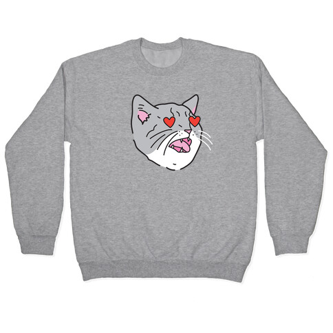 Cat With Heart Eyes Pullover