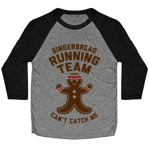 Gingerbread Running Team Baseball Tee