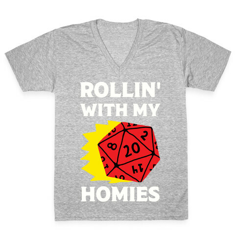 Rollin' With My Homies D&D V-Neck Tee Shirt