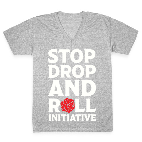 Stop Drop And Roll Initiative V-Neck Tee Shirt