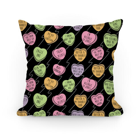 Andy Quotes Conversation Hearts Pillow