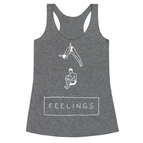 Diving Into Feelings Racerback Tank Top