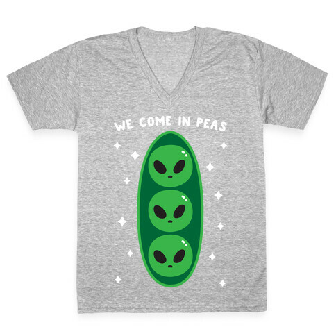 We Come In Peas V-Neck Tee Shirt