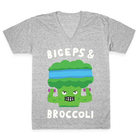 Biceps And Broccoli V-Neck Tee Shirt