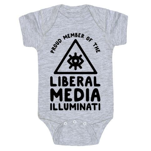 Liberal Media Illuminati Baby One-Piece