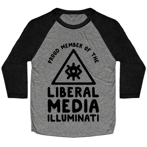 Liberal Media Illuminati Baseball Tee