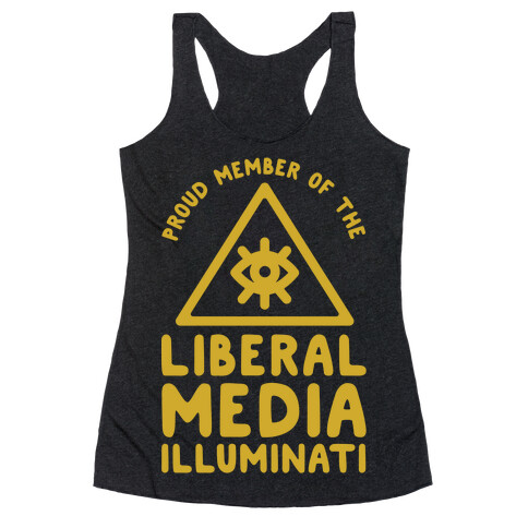 Liberal Media Illuminati Racerback Tank Top