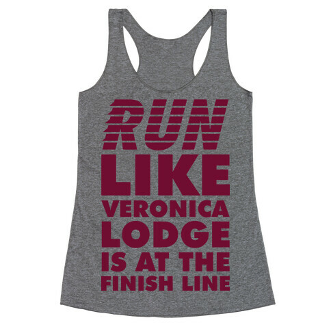 Run Like Veronica is at the Finish Line Racerback Tank Top